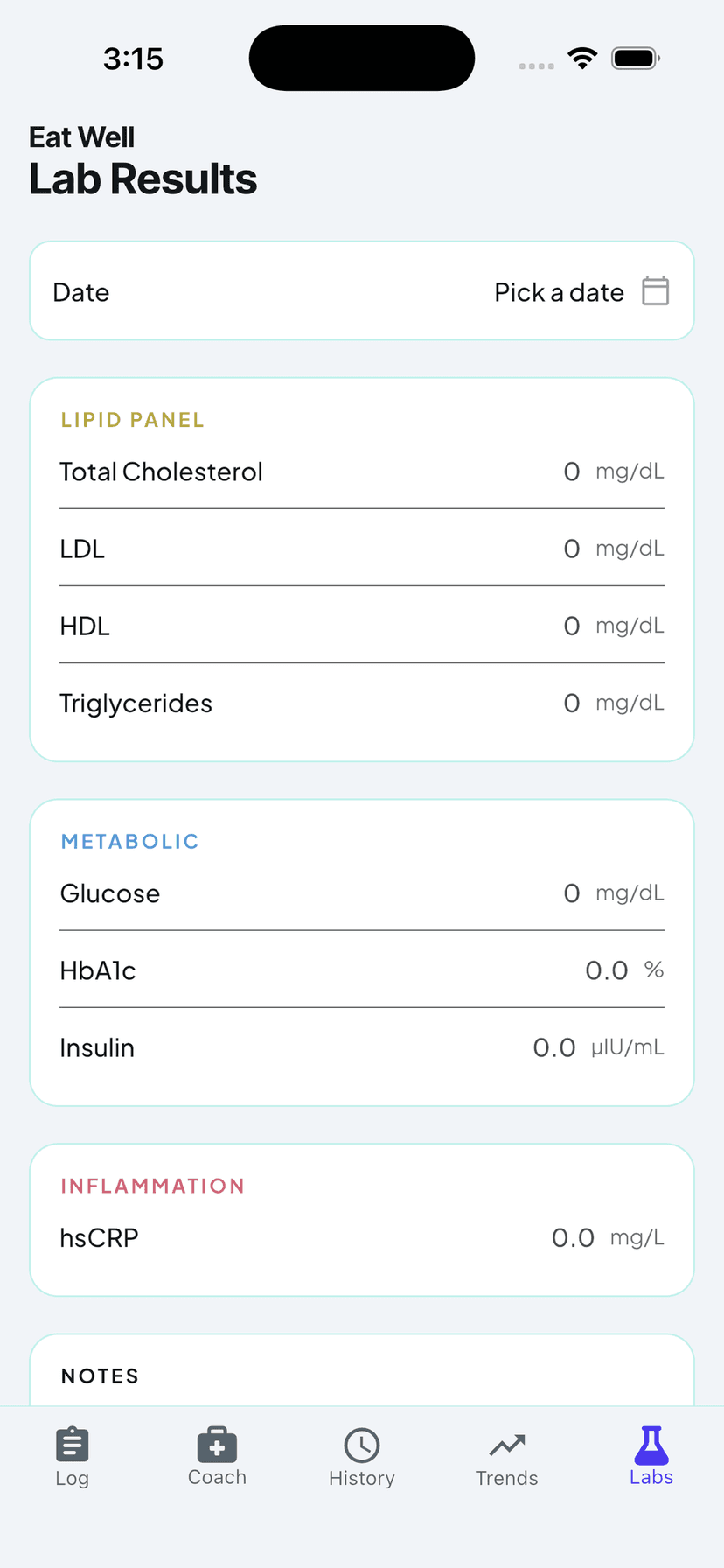 EatWell - Labs